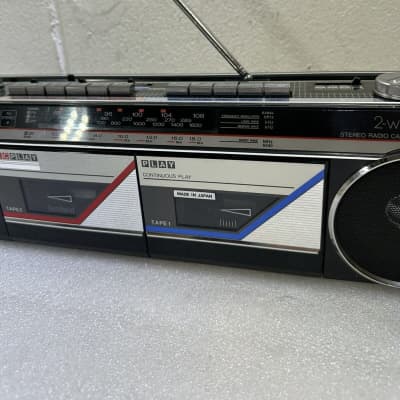 Sharp Stereo Radio Twin Cassette Recorder WQ-272 - Black - Two Way Speaker image 3
