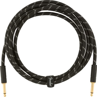 Fender Deluxe Series Instrument Cable, Straight, 10', Black Tweed #0990820092 image 4