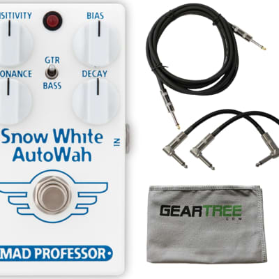 Mad Professor Snow White Auto Wah GB Guitar/Bass Pedal w/ 3 Cables and Polish Cloth for sale