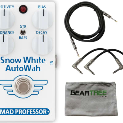 Mad Professor Snow White Auto Wah GB Guitar/Bass Pedal w/ 3 Cables and  Polish Cloth