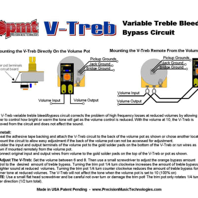 Bourns 250K Audio Pot w/ Variable Treble Bleed Circuit-Fine Spline image 2