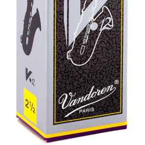 Vandoren SR6225 V12 Series Tenor Saxophone Reeds - Strength 2.5 (Box of 5)