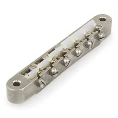 Faber ABRH ABR-1 Bridge (fits Inch studs) - nickel with natural brass saddles image 13