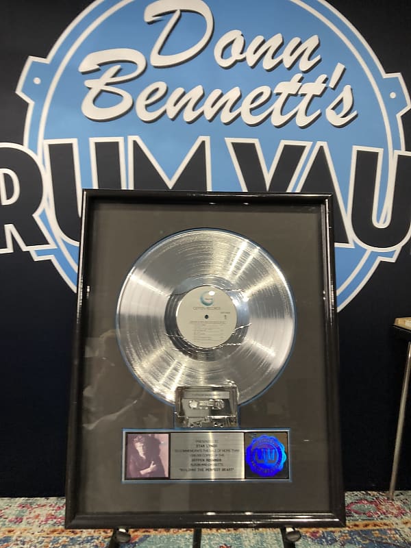 Stan Lunch Don Henley, RIAA, Building the Perfect Beast, Platinum Record (#1) image 1
