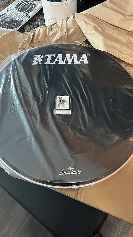 Tama Bass Drum Logo Head Wstarclassic Logo 22 Ebony Reverb 3211