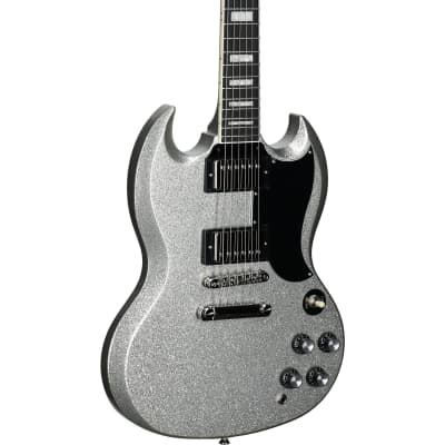 Epiphone Exclusive SG Custom Electric Guitar, Silver Sparkle