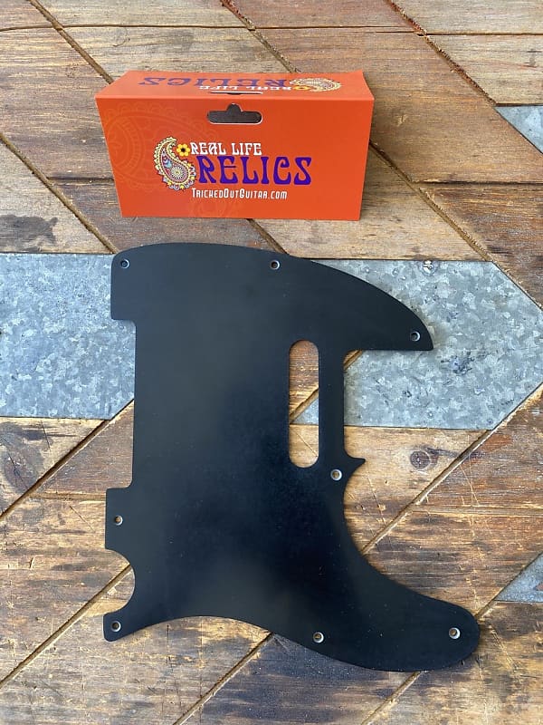 Real Life Relics  Aged Black Bakelite Telecaster® Pickguard 1 Ply 8 Hole   [PGQ3] image 1