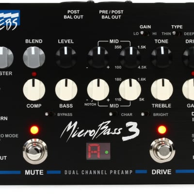 EBS MicroBass 3 Bass Preamp | Reverb