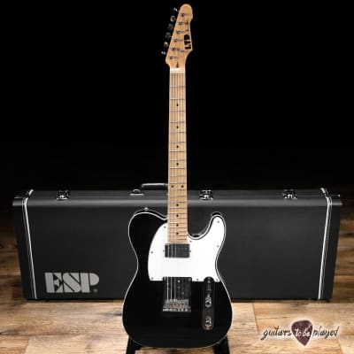 ESP LTD Ron Wood Signature Seymour Duncan Guitar w/ Case – Black image 1