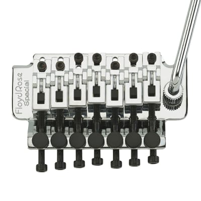 Floyd Rose 7 String Special Double Locking Tremolo System with Nut (Chrome) image 1