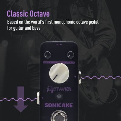 SONICAKE SONICAKE Octaver Analog Classic Octave Guitar Effects Pedal image 5