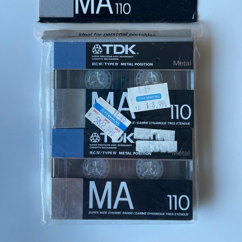 Vintage TDK MA-XG 90 Type IV Metal Cassette Tape (1985 Version 