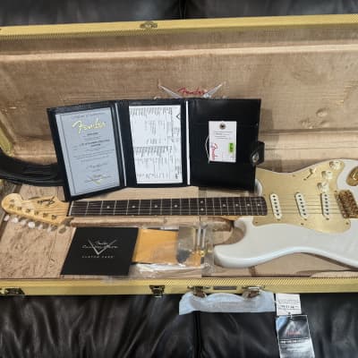 Fender Custom Shop Limited Edition 75th Anniversary Stratocaster 5A Birdseye Maple Neck Rosewood Fingerboard NOS Diamond White Pearl image 3