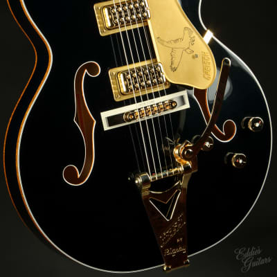 Gretsch G6136TG Players Edition Falcon Hollow Body with String-Thru Bigsby and Gold Hardware, Ebony Fingerbo image 6