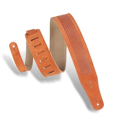 Levys MS26SQ 2.5 inch Floret Emboss Guitar Strap - Copper image 1