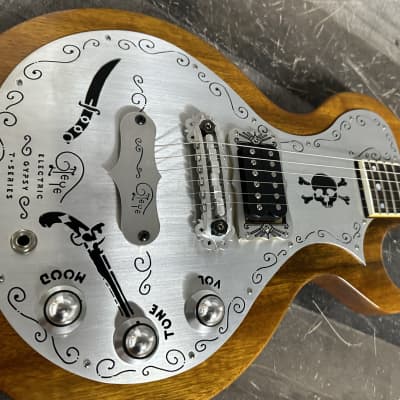 Teye 2014 Teye Electric Gypsy Skally wag Natural Solid Body Electric Guitar image 9