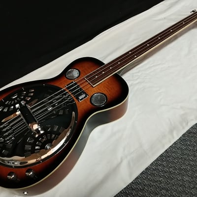 GOLD TONE PBB Paul Beard Bass 4-string resonator BASS guitar w/CASE Tobacco image 2