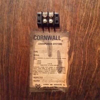 1976 Klipsch Cornwall CD-BR Speakers With Sales Manual RARE image 7