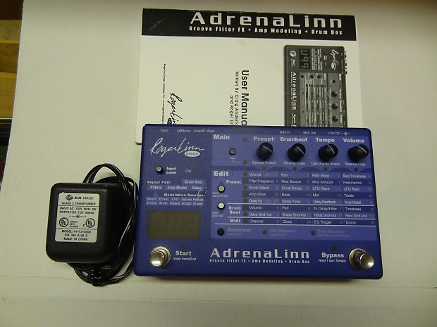 ギター Roger Linn Design AdrenaLinn I Adrenalinn 1 sequencing guitar multi effects pedal demo