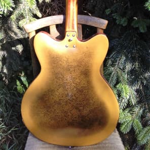 Steampunk Art Relic Jolana Tornado Hollow Body Vintage guitar 1963 Copper / Red image 4