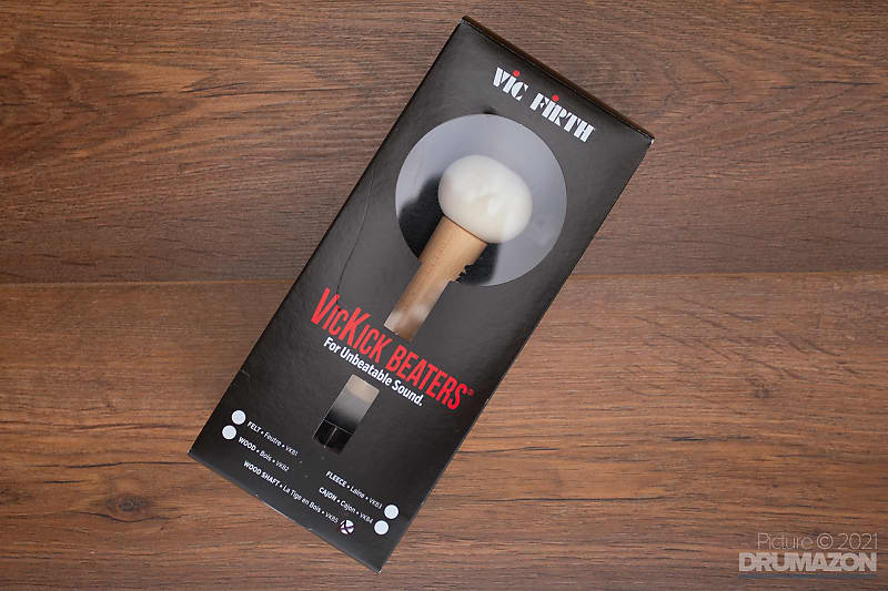 VIC FIRTH VICKICK VKB-5 WOOD SHAFT FELT BASS DRUM BEATER