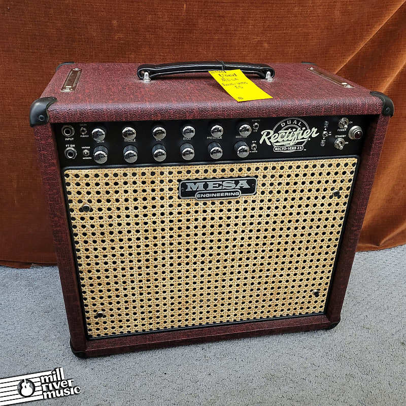 Mesa Boogie Rectoverb 25 1x12 Combo Amp British Cabernet Wicker Grille w/ Accessories Used