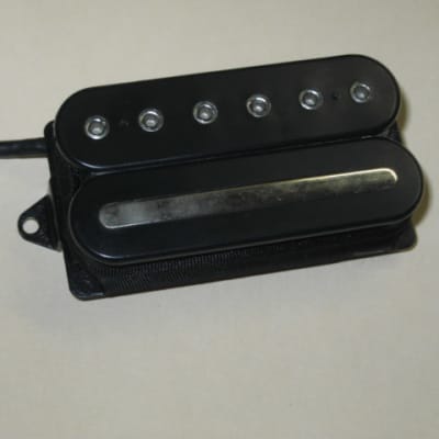 used (less than lite average wear) genuine DiMarzio BHWP3 BRIDGE  (F-spaced) pickup [which is an OEM-supplied DiMarzio "Drop Sonic" (D-Sonic)], early to mid 2000s, BLACK (+ screws) 11.45k, from early JP6, wire needs to be lengthened image 13