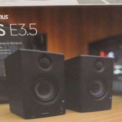 Presonus Eris E3.5 BT Bluetooth Studio Monitors Media Speakers+Wood Desk  Stands