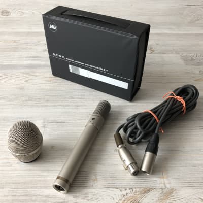 1980 Sony ECM-23F Electret Condenser Microphone Vintage Set | Reverb