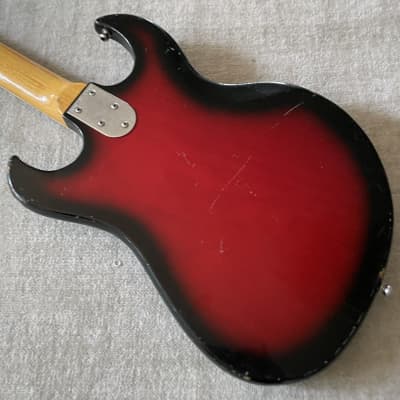 Vintage 1960’s Unbranded Teisco 12 String Electric Guitar Goldfoil Pickups Redburst MIJ Japan Kawai Bison Rare Possibly Early Ibanez image 12