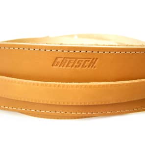 Gretsch Vintage Style Leather Guitar Strap Natural image 2