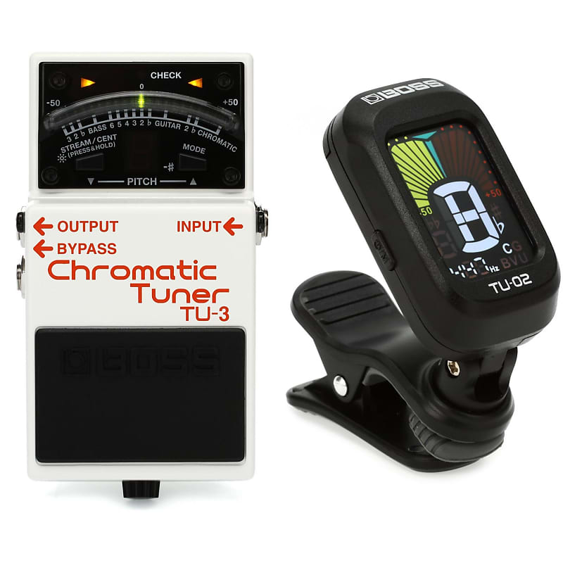 Boss TU-3 Chromatic Tuner Pedal with 3 Patch Cables