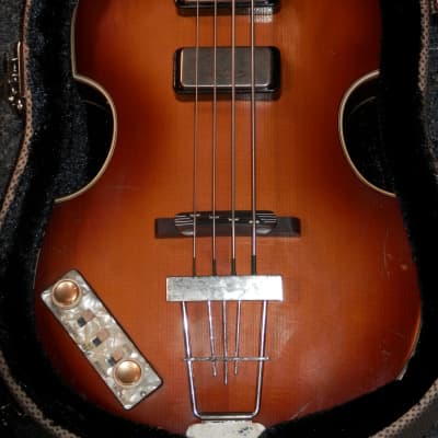 Hofner 500/1-61L-RLC-0 1961 Relic Violin Bass Sunburst Left Handed Made in Germany w/case German image 3