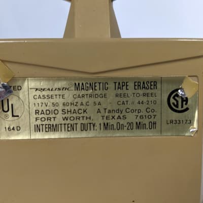 Realistic 44-210 Magnetic Bulk Tape Eraser for Cassette, Cartridge, Reels,  etc.