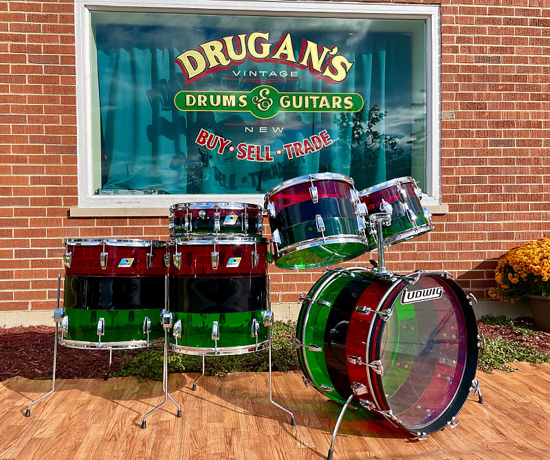 ludwig vistalite drum set