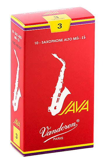 Vandoren Java Red Alto Saxophone Reeds Strength 3 (Box of 10) image 1
