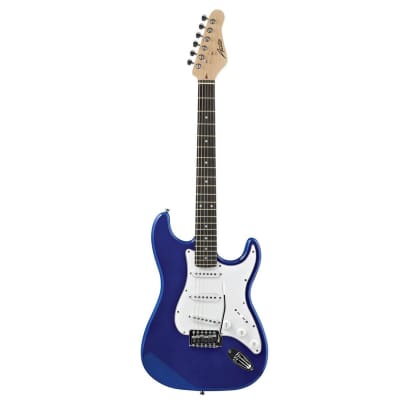 Austin AST100 Double Cutaway Electric Guitar Blue image 2