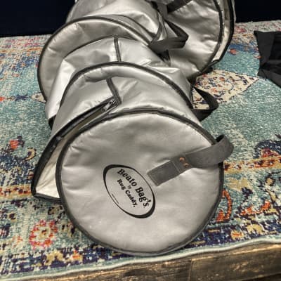Beato Bag's by Rug Caddy - 4-Piece Soft Drum Cases, 20", 14", 12", 10" - Silver image 8