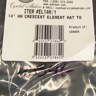 Sabian Crescent Element 14" Hi Hat Cymbals/# EL14H/Top-1054g + Bottom-1407g/New image 7