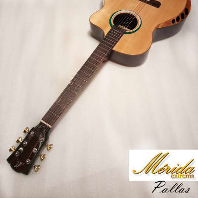 Merida Pallas Solid Engelmann Spruce & Rosewood Grand Concert Cutaway acoustic guitar image 10