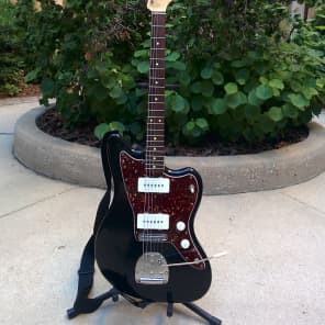 Black USACG (USA Custom Guitars) Jazzmaster with Fender AVRI hardware and Lollar pickups image 2