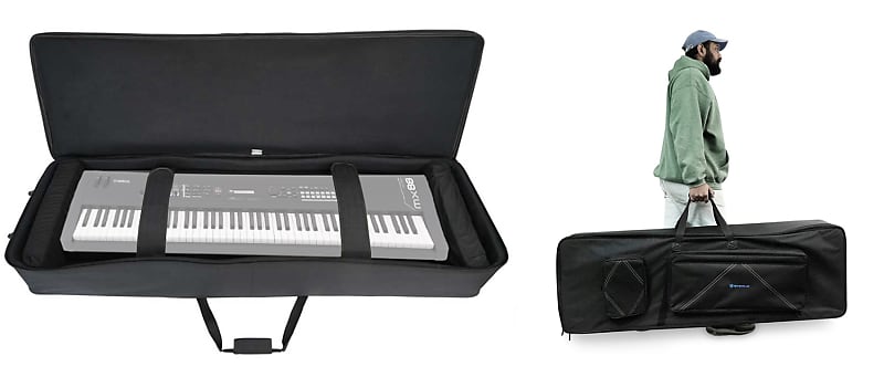 Rockville 88 Key Padded Rigid Durable Keyboard Gig Bag Case For Yamaha MX88 image 1