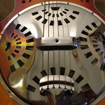 Jay Turser JT-900RES Resonator Acoustic Electric Guitar Cherry Sunburst image 12