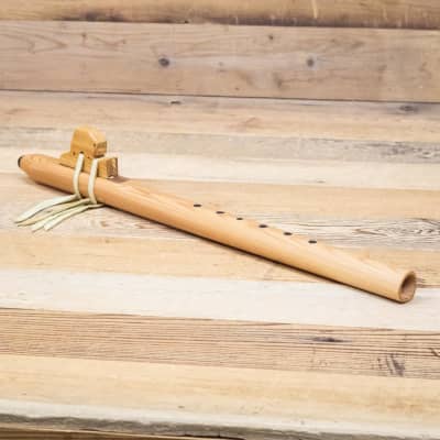 Hawk Native American Style Meditation Flute with Bear totem in E Minor image 1
