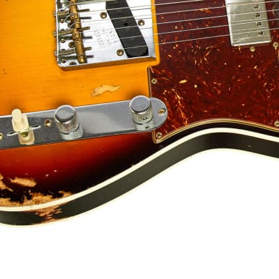 Fender Custom Shop Limited Edition Reverse '60s Tele Custom Heavy Relic 3 Tone Sunburst #R125901 image 5