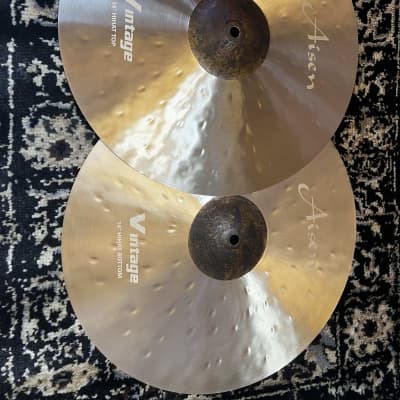(MINT) AIsen 16" Vintage Hi-Hat Cymbals (Pair) image 1