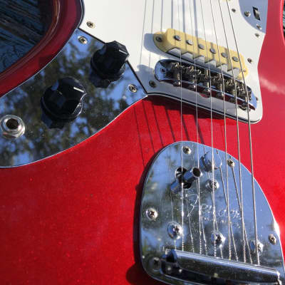 1999 Fender Left Handed JG-66 Jaguar Candy Apple Red Reissue MIJ image 8
