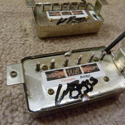 Rare Find WB Will Boggs Pickups Firewater Bridge and Neck Humbucker Set Chrome image 1