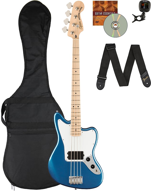 Fender Squier Affinity Jaguar Bass H - Lake Placid Blue w/ Gig Bag image 1