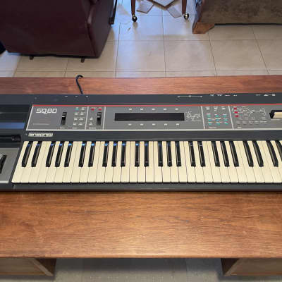 Ensoniq SQ-80 Cross Wave Synthesizer with Ensoniq E2 PROM cartridge SQ80 1988 TESTED š«